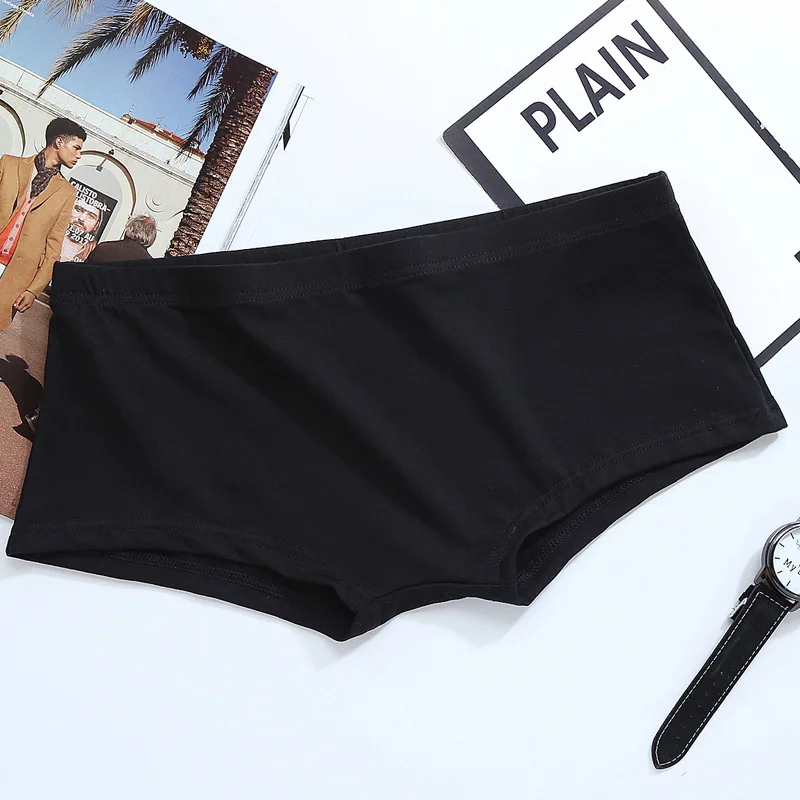 6 шт./лот мужское нижнее белье боксеры мужские трусы сексуальные шорты однотонные