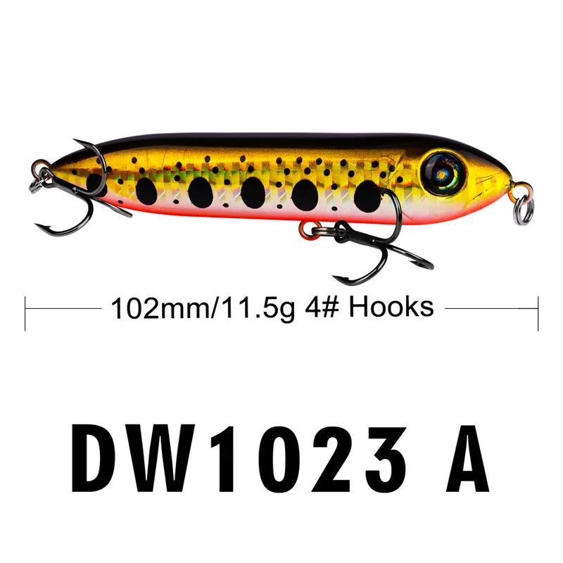

1pcs 11.5g outdoor fishing bait plastic fly fishing lure 102mm simulation fishing lure double hook long shot bait fishing hook