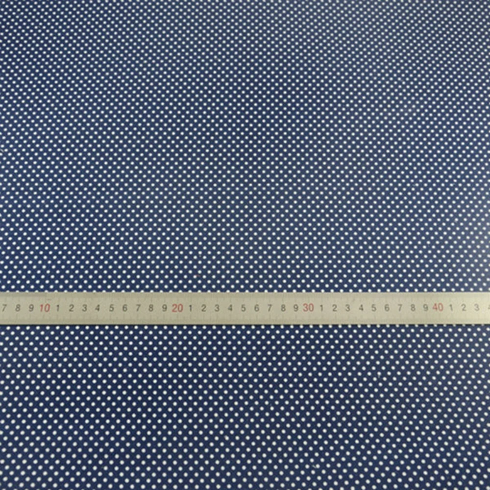 White Dot Design Blue Cotton Fabric Patchwork Desk Clothing Doll DIY Scrapbooking Crafts Home Textile Decoration Sewing Cloth CM|textil