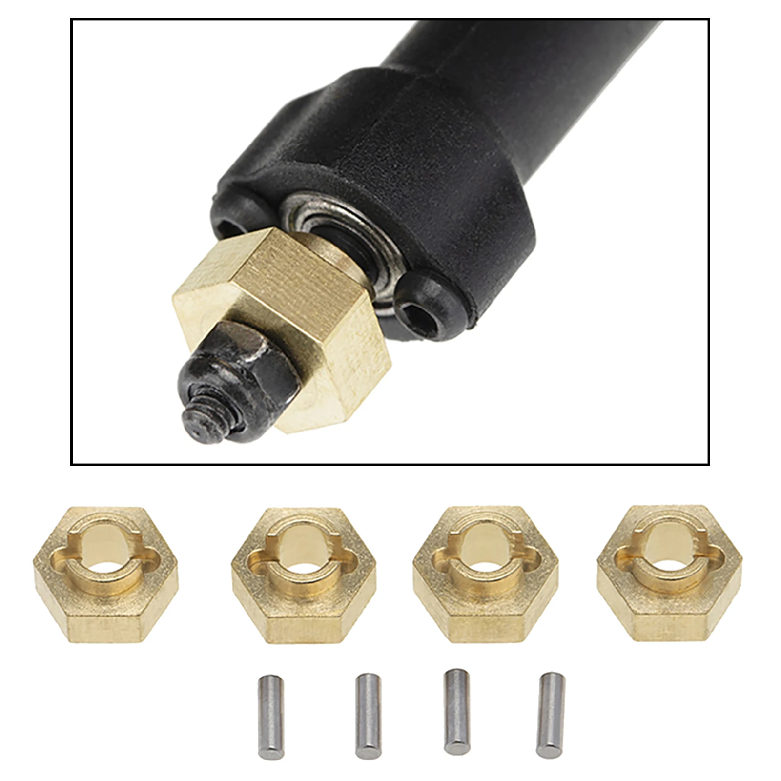 

Комплект из 4 латунных колёс противовес для Axial 1/24 AXI90081 AXI00002 RC Car