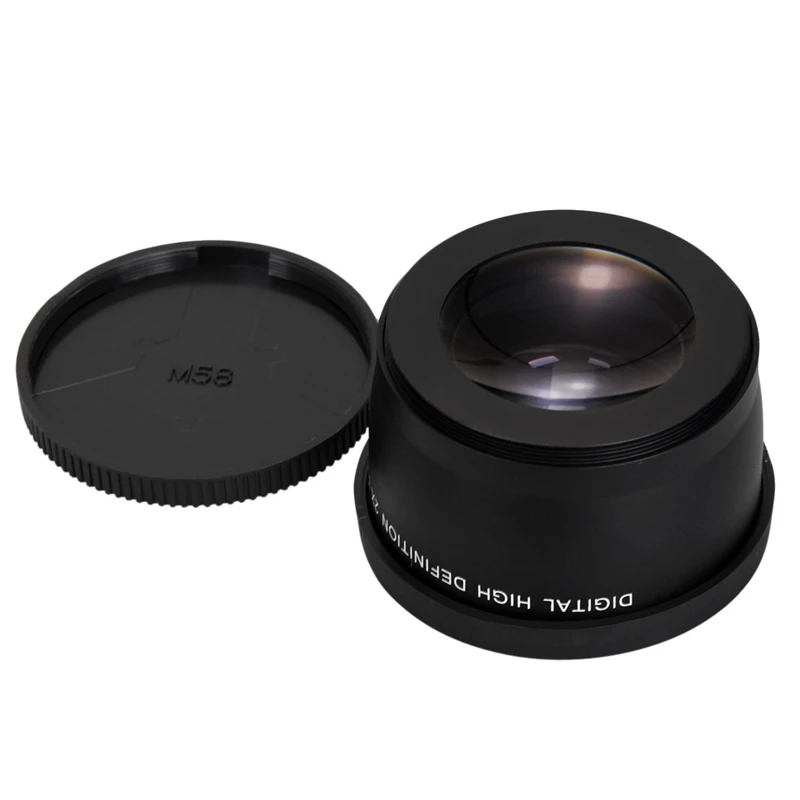 Телеобъектив 58 мм 2X преобразователь телеобъектива для Canon Nikon Sony Pentax 18-55 |