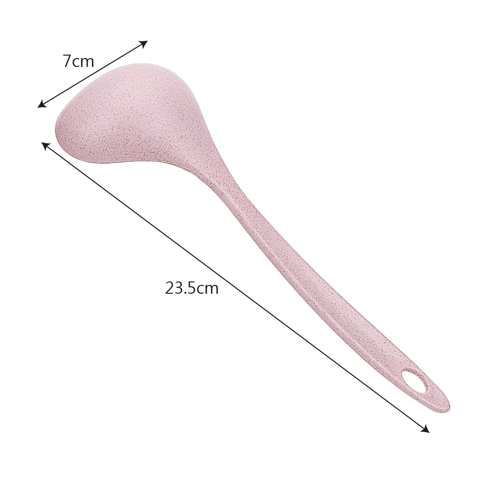 HOOMIN с длинной ручкой ужин Черпак поварешка Пшеничная солома суповая ложка