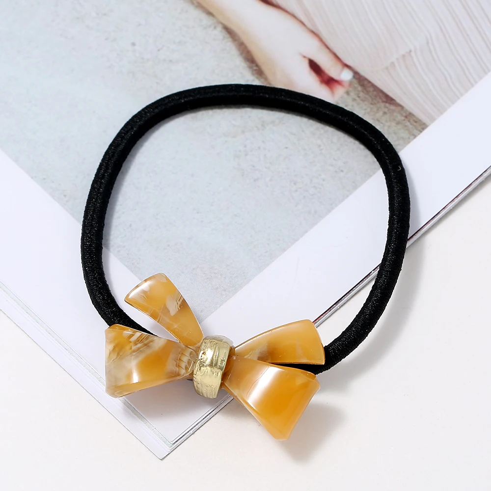 Мини-размер акриловая эластичная повязка для волос в форме банта девочек детская
