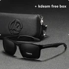 Мужские солнцезащитные очки Kdeam, прямоугольные ультралегкие поляризационные очки для рыбалки и спорта на открытом воздухе, очки для вождения UV400
