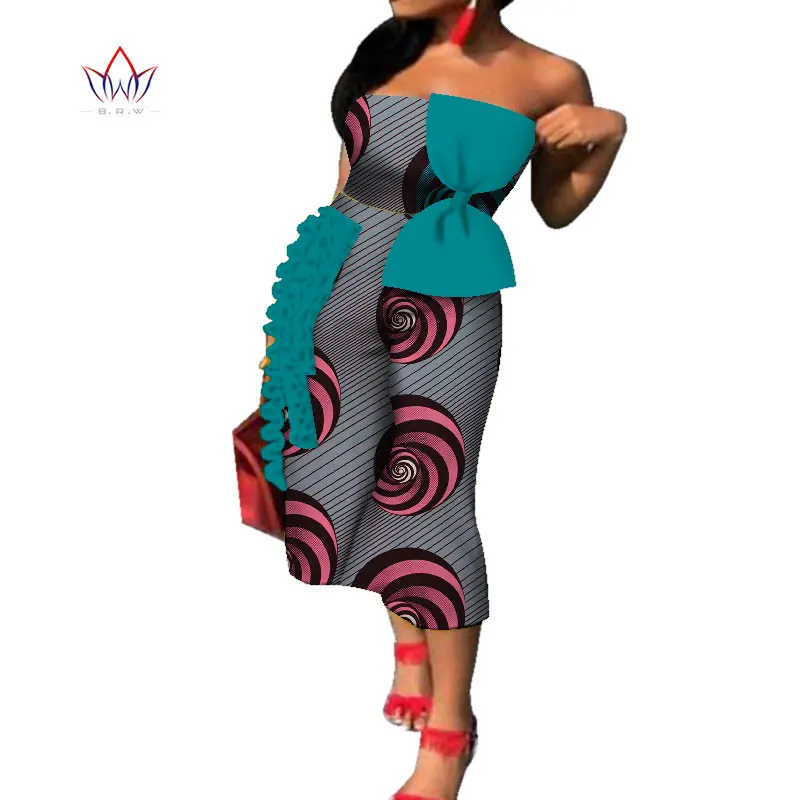 

Женский комбинезон 2020 с большим бантом, Африканский хлопковый комбинезон с принтом воска, сексуальный комбинезон Bazin Riche, элегантная одежда ...