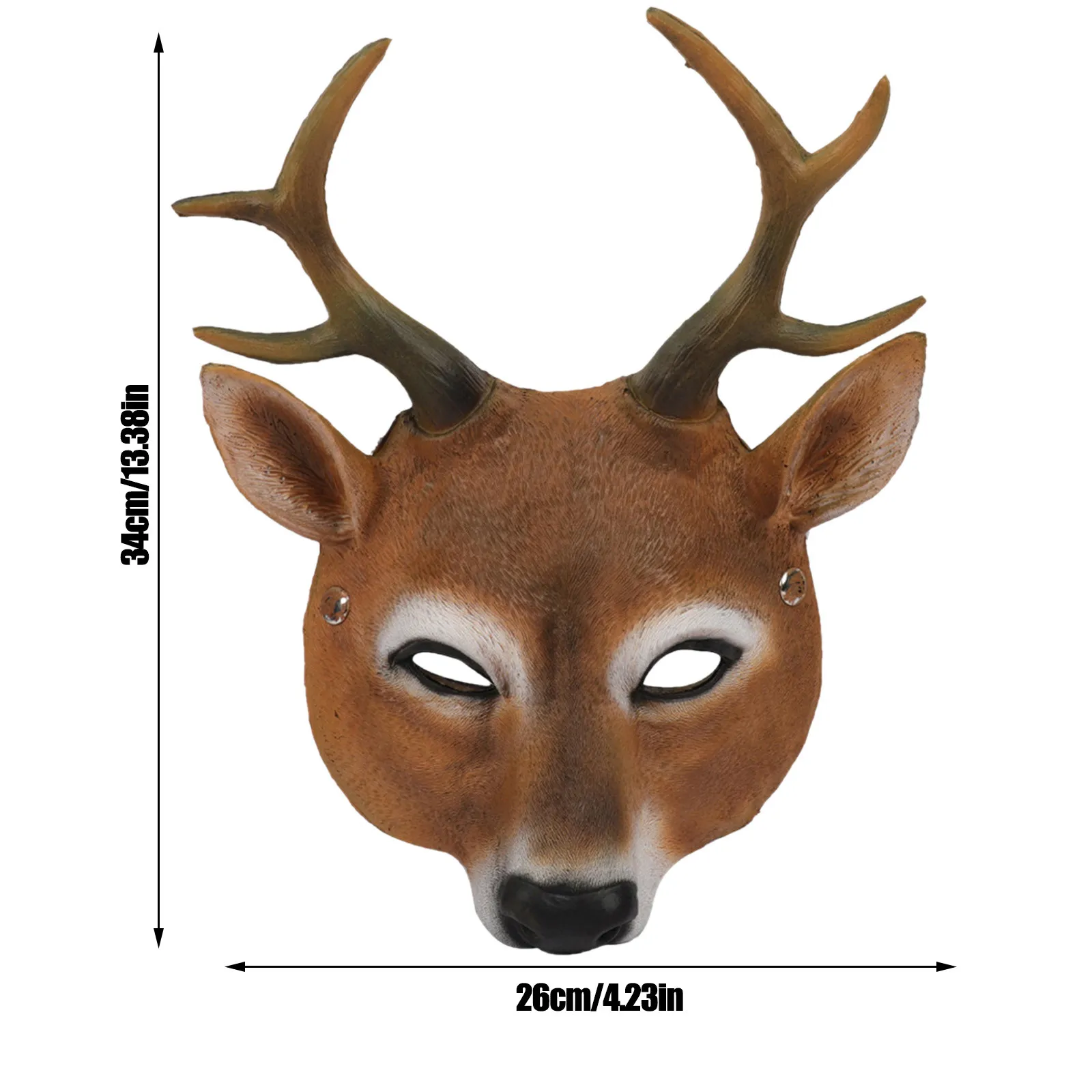 Вечерние ничная латексная маска на голову оленя Рождественская 3D Реалистичная
