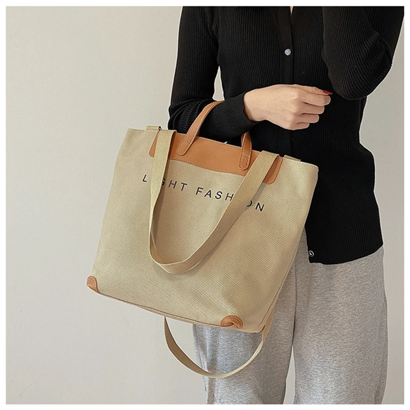 

Casual Commuter Sling Bag Ins Large Capacity Handbags 2021 New Canvas Bag Tote Bag Bolsas