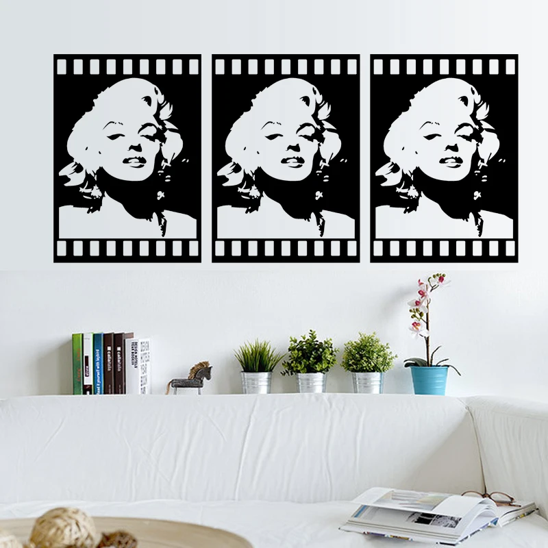Виниловые съемные настенные наклейки Мэрилин Монро домашний декор украшение для