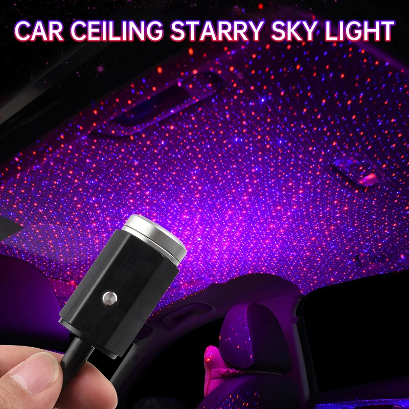 Led Автомобильная крыша звезда ночник Usb атмосфера окружающий проектор освещение