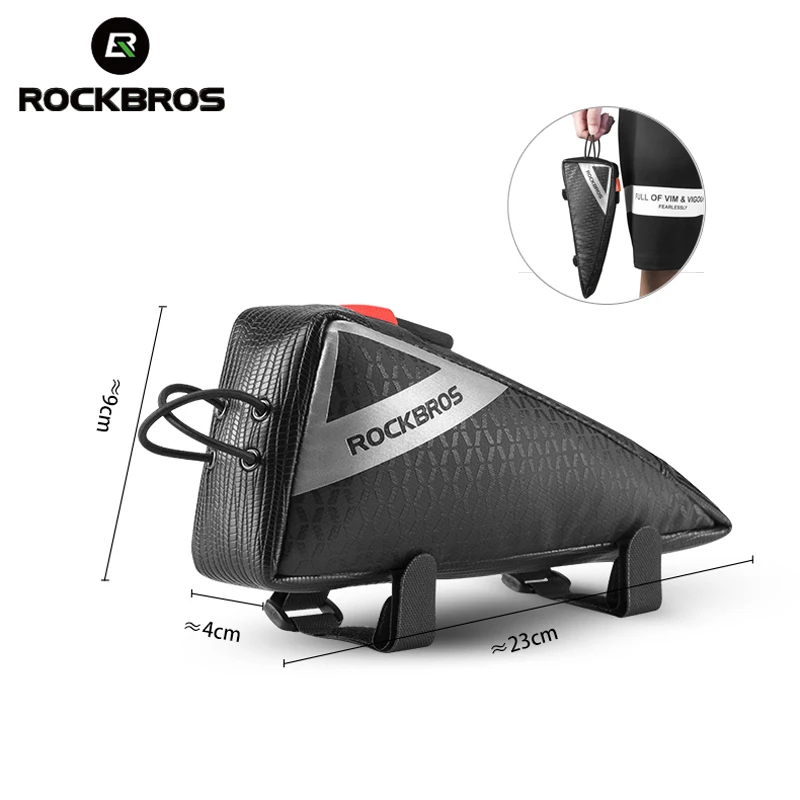

ROCKBROS Triangle Bag Portable Water Repellent MTB Bicycle Bag Ultralight Mini Size Top Front Tube Frame Road Bike Bag Pannier
