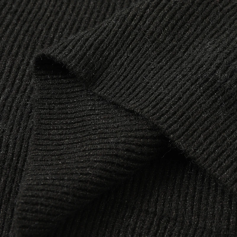 

TWOTWINSTYLE Oversized Black Sweater For Female Turtleneck Long Sleeve Casual Loose Knitted Tops Female 2020 New Clothing Autumn
