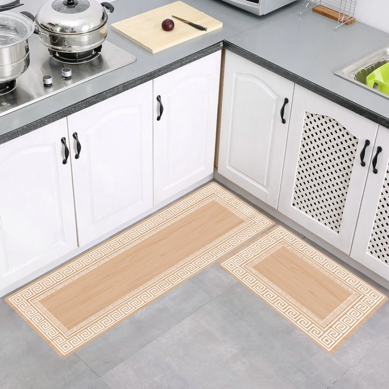 

Bubble Kiss White And Black Fret Design Kitchen Mat For Home Decor Rugs And Carpets For Living Room Bedside Floor Door Mat