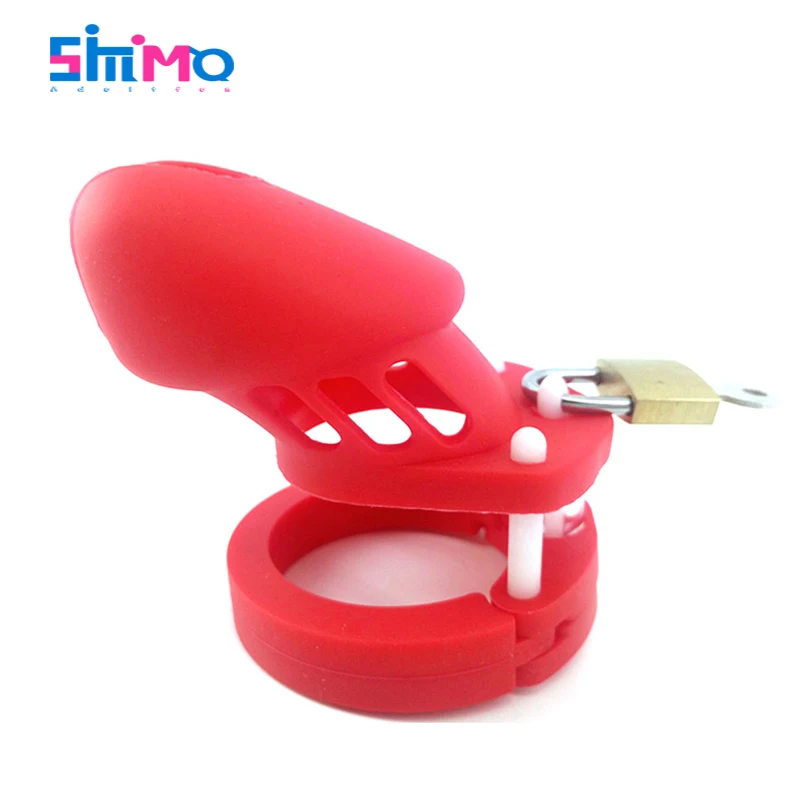 Силиконовая клетка целомудрия SMMQ для мужчин кольцо на пенис длинная короткая