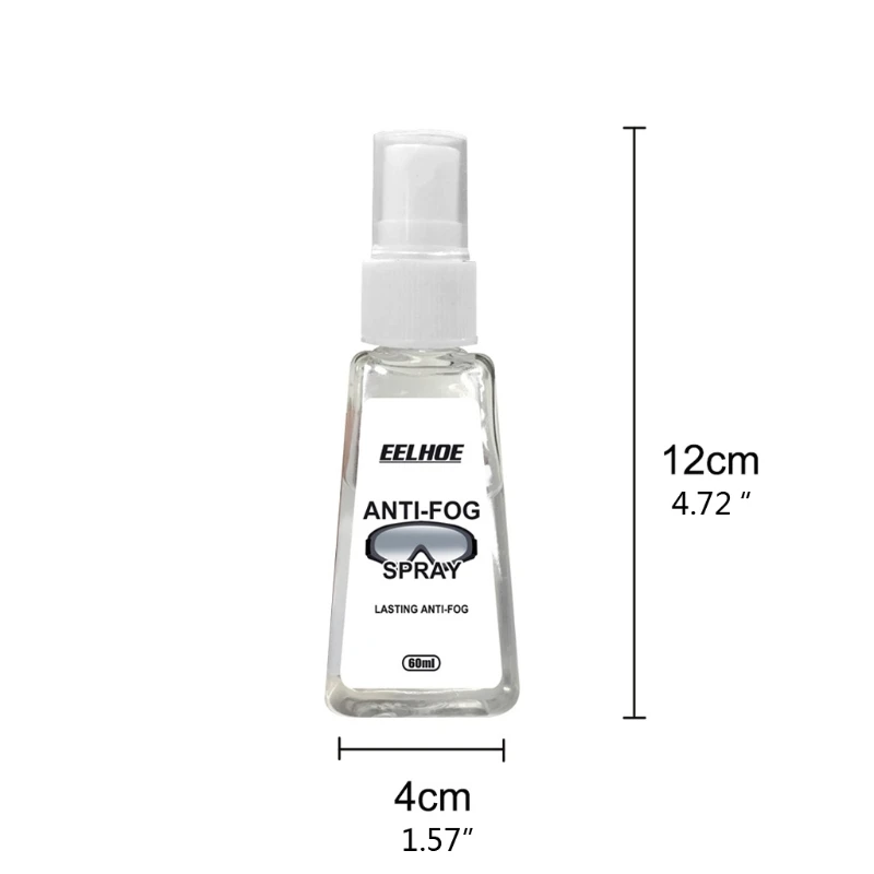 

60ml Anti Fog Spray Eyeglass Lens Cleaner 48h Long Lasting Defogger for Glasses Goggles Ski Masks Mirrors and Windows