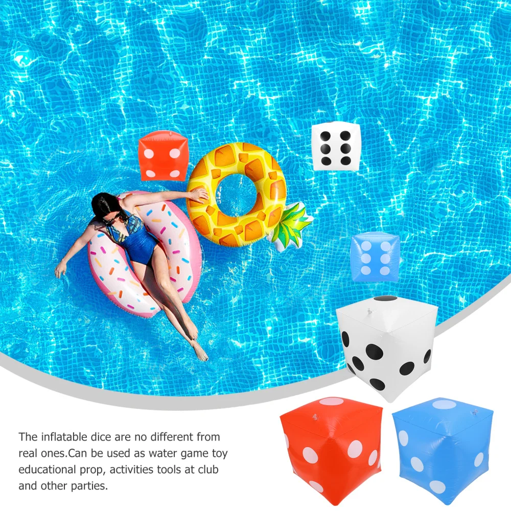 

3pcs Big Inflatable Dice Toys Outdoor Toys for Party Games Pool Party Favors