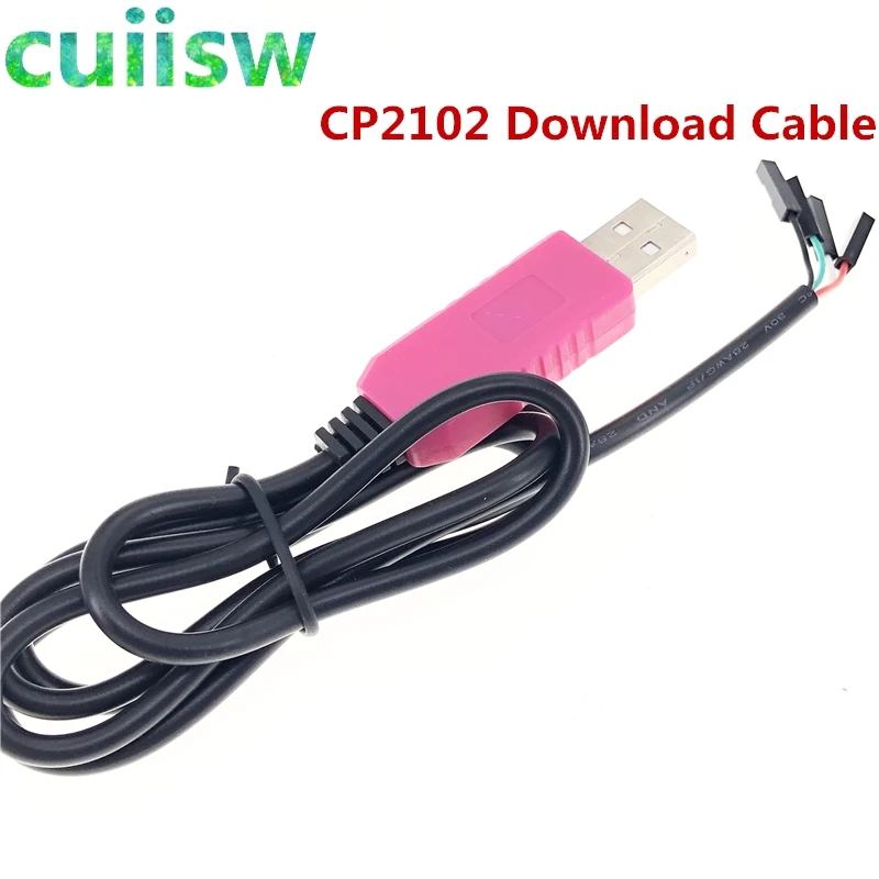Оригинальный модуль кабеля 1 м CP2102 USB к UART TTL 4 контактный последовательный адаптер
