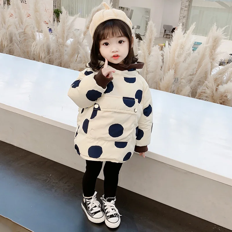 Детская утесветильник ная куртка с длинным рукавом на пуху меховым воротником |