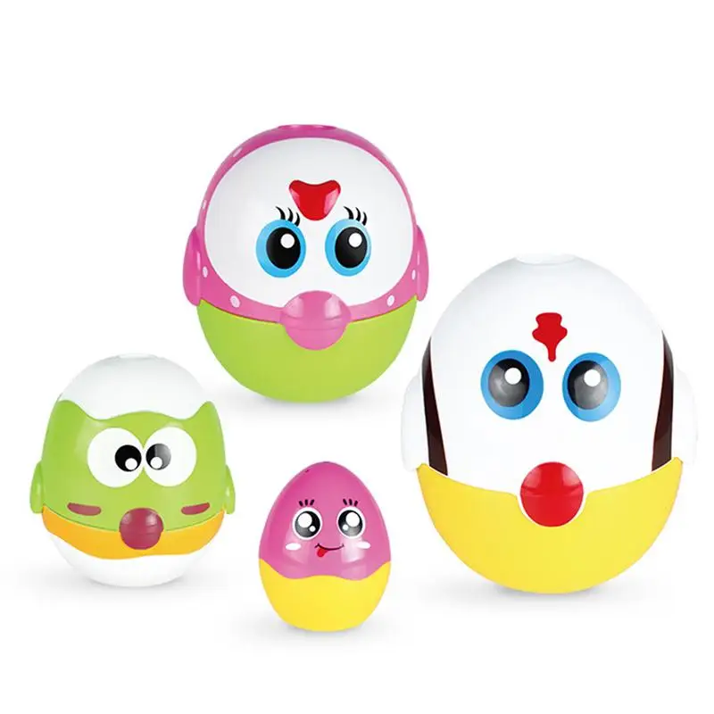 4 шт. в партии Детская укладка обучающих игрушек для детей баланс куриных яиц игра