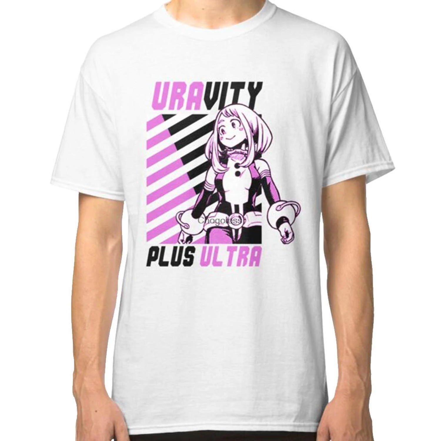 

Черная футболка с капюшоном Ochaco Uraraka Uravity DMN