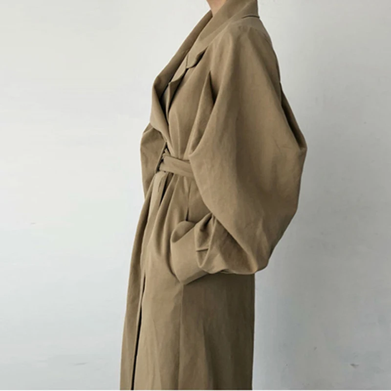 Осень зима уличная одежда роскошный женский двубортный длинный Тренч пальто для