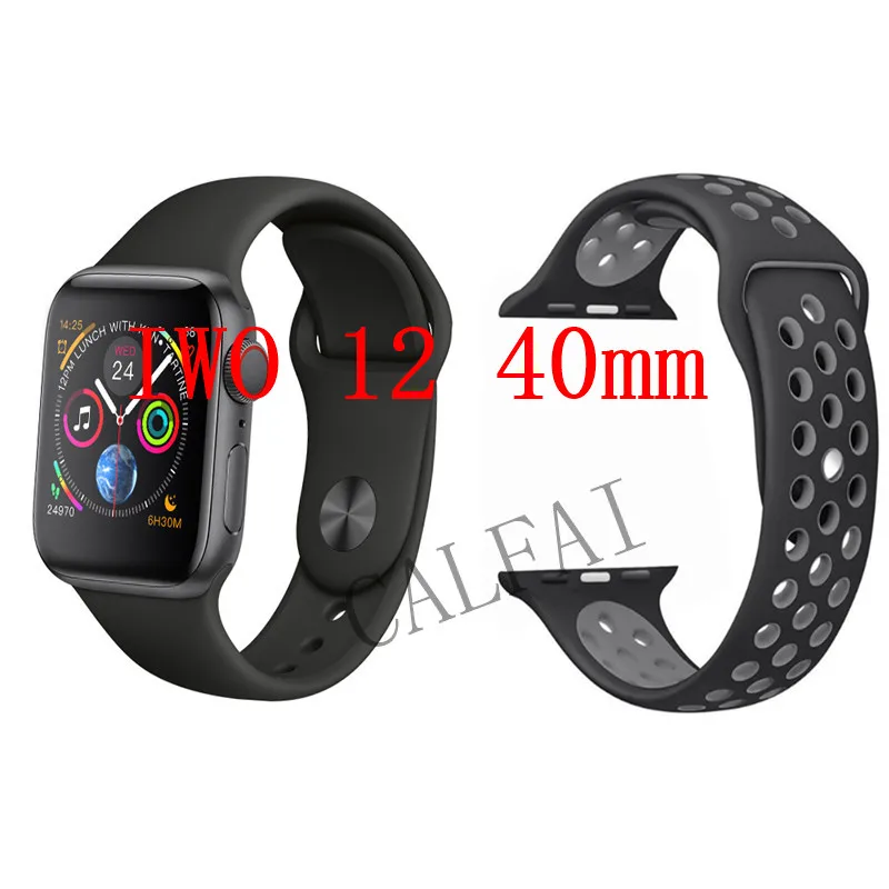 IWO 12 40 мм смарт часы серии 5 1:1 Смарт часы 30+ watchfaces с Siri ЭКГ протектор чехол PK iwo 9 8 10 - Цвет: Хаки