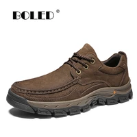 high quality casual shoes men natural cow leather autumn outdoor flats shoes male soft comfort non slip walking men shoes