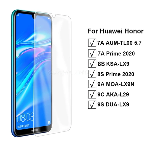 Закаленное стекло для Huawei Honor 7A, 8 S Prime, защитная пленка для экрана Huawei Honor 9 S, 9C, Защитная пленка для Honor 8s, KSA-LX9, a7, s8, s9, c9