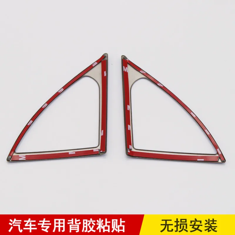 

Stainless Steel A pillar speaker stereo decoration for For 2017 2018 Peugeot 3008 5008 Accessories decoration