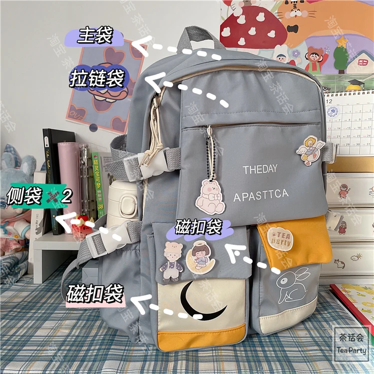 Рюкзак женский нейлоновый школьный в стиле Харадзюку | Багаж и сумки