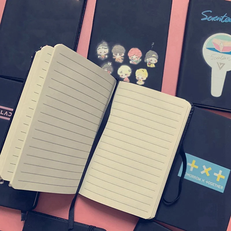KPOP BLACKPINK Got7 Twice Txt IZONE SEVENTEEN блокнот ПУ школьные принадлежности тетрадь мультфильм Pocketbook подарки