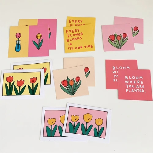 

Винтажные наклейки с тюльпанами Gamilike