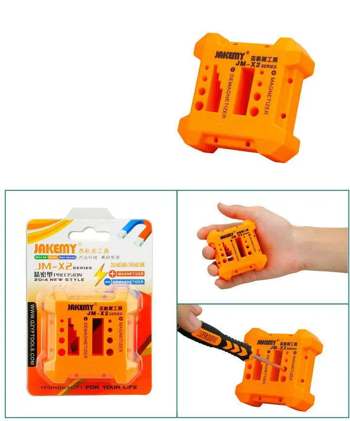 

Магнитная отвертка JAKEMY, магнитный инструмент для снятия магнитных намагниченных инструментов, оранжевая Отвертка из АБС-пластика, ручные и...