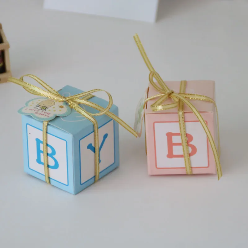 20 шт. розовый синий цвет детские конфеты драже Крещение детский душ Подарочная