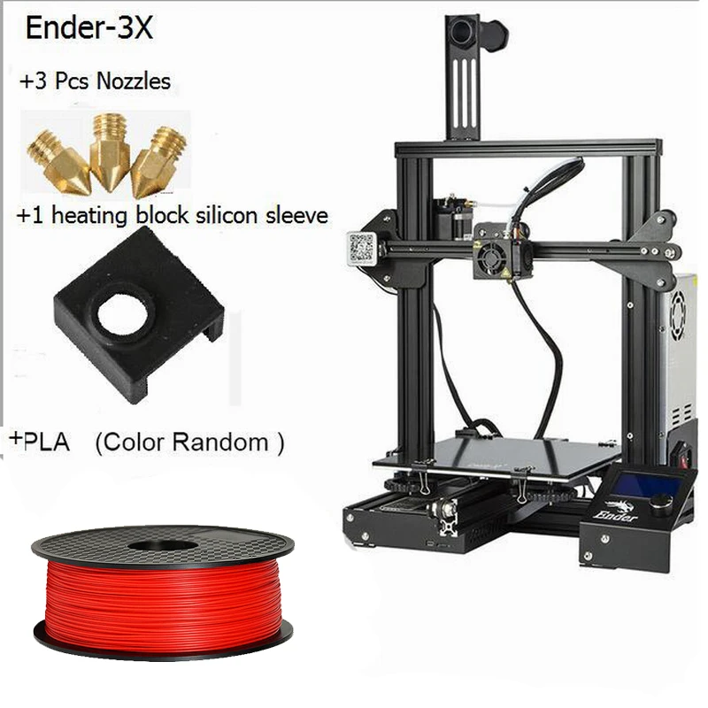 Creality экономичный DIY 3d принтер Ender-3/3Pro/3X с соплом/PLA/силиконовые наборы V-Slot Prusa I3