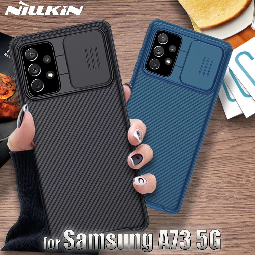 

Чехол для Samsung Galaxy A73 5G Case Nillkin Slide Camera, защита объектива, защита конфиденциальности, Противоударная задняя крышка для Galaxy A73