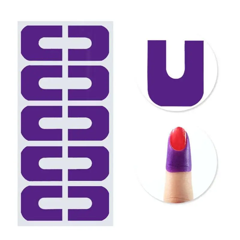 

Nail Form Guide Sticker Nail Polish Varnish Protector Stickers Manicure Tool Spill-proof Finger Cover