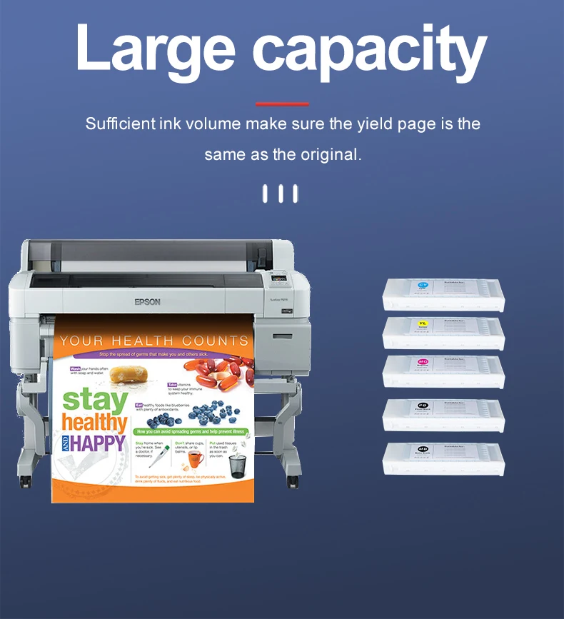 T6941-T6945 пустой пополняемый картридж для чернил принтера Epson SureColor T3000 T5000 T7000 T3200 T7200
