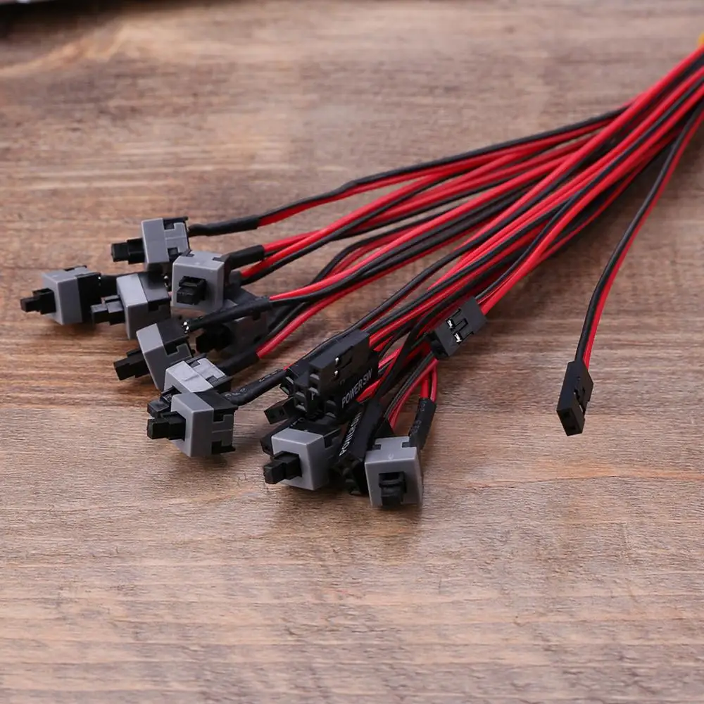 10 шт./лот 45 см кабель питания компьютерный хост переключатель линия перезапуска