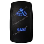 Синяя светодиодная переключатель для радиоприемника, автомобиля, лодки, 5 контактов, 12 В, 20 А, переключатель SPST вкл.ВЫКЛ., рыболовные аксессуары для Carling Arb Narva 4x4