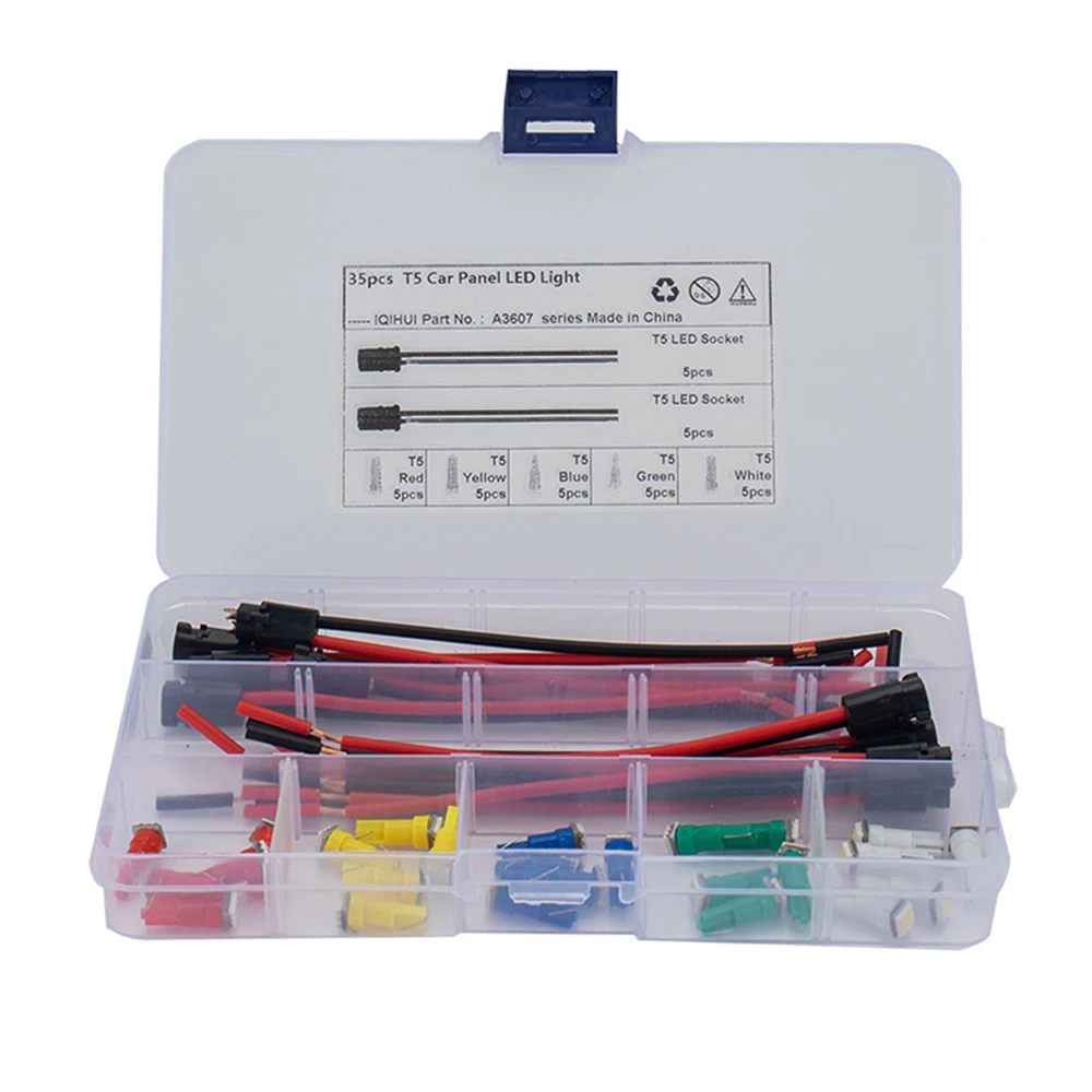 

35 шт., Автомобильные светодиодные лампы T5 для указателей поворота