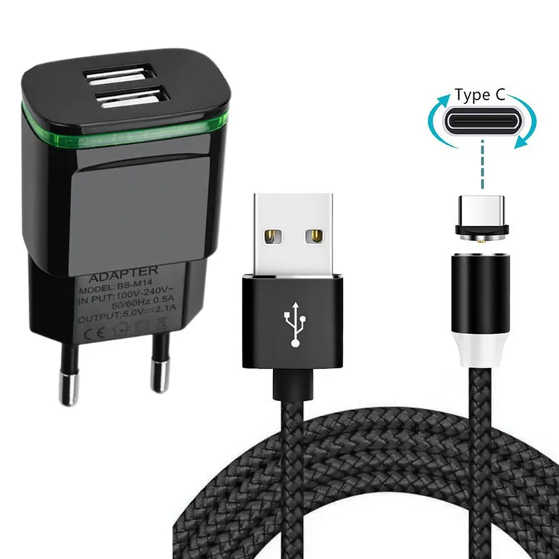 Для Nokia 7 2 Sony Xperia 10 XA1 USB зарядное устройство со светодиодной подсветкой Магнитный
