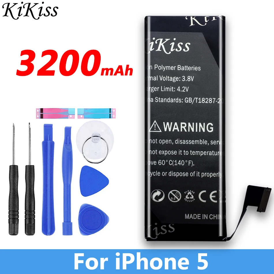 For iPhone 5 Бесплатный инструмент KiKiss батарея для iPhone 4/4S/5/5S/5C запасная батарея для мобильного телефона для Apple iPhone 4 4S 5 5S 5C батарея - Цвет: For iPhone 5