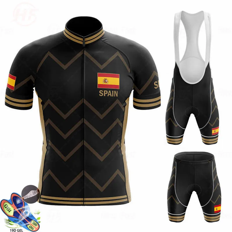 Новинка 2021 испанская команда летний комплект из Джерси для велоспорта