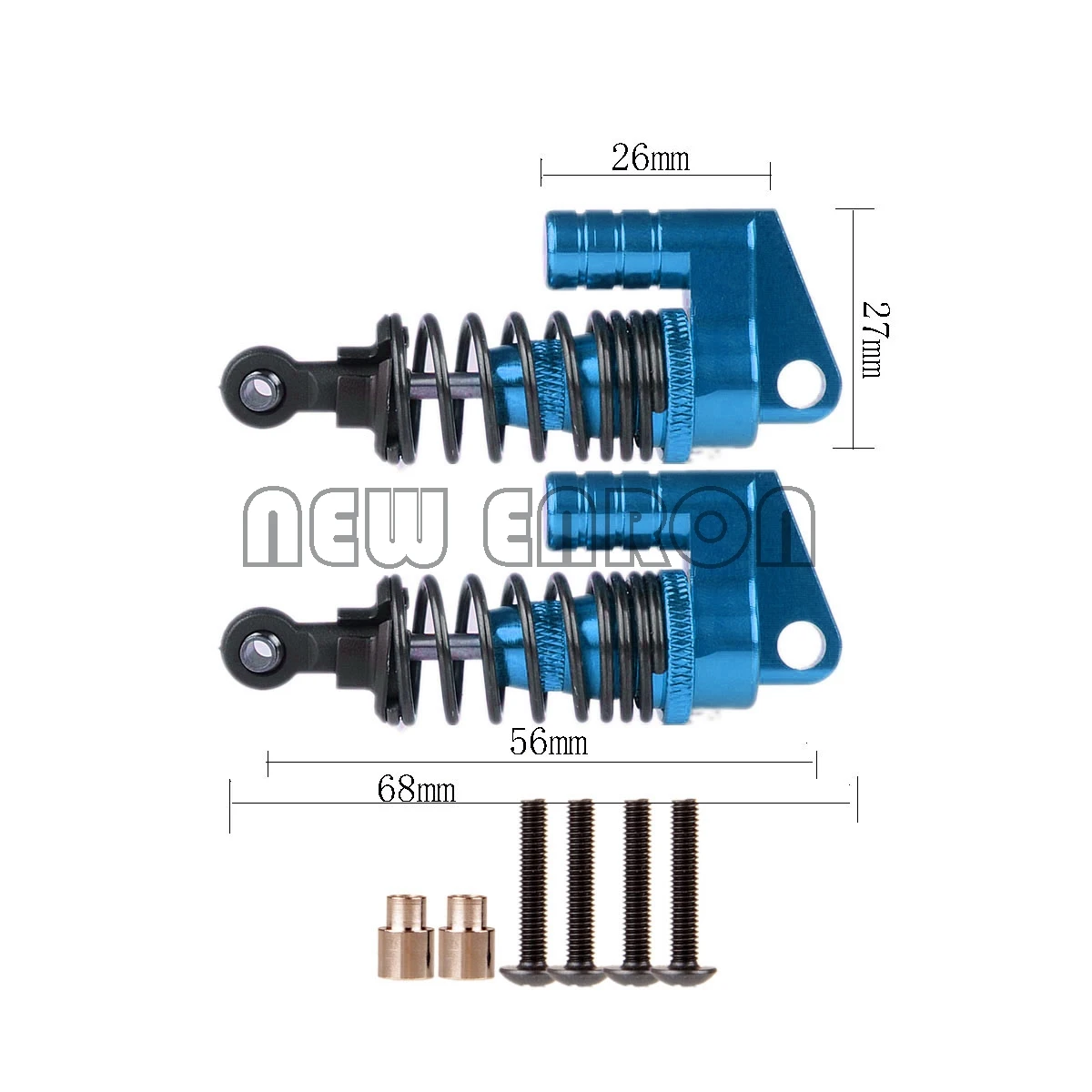 

NEW ENRON 2PCS Metal 68MM Double Suspension Shocks Absorber Damper 102004 Aluminum For RC 1/10 On-Road Drift car 1:10