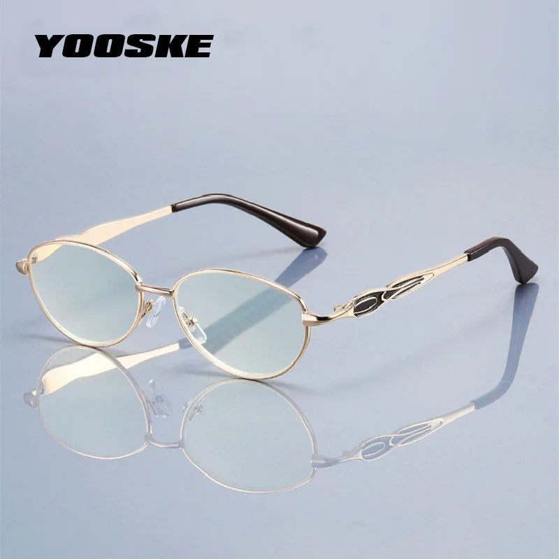Овальные женские оптические очки для чтения YOOSKE с защитой от сисветильник работы