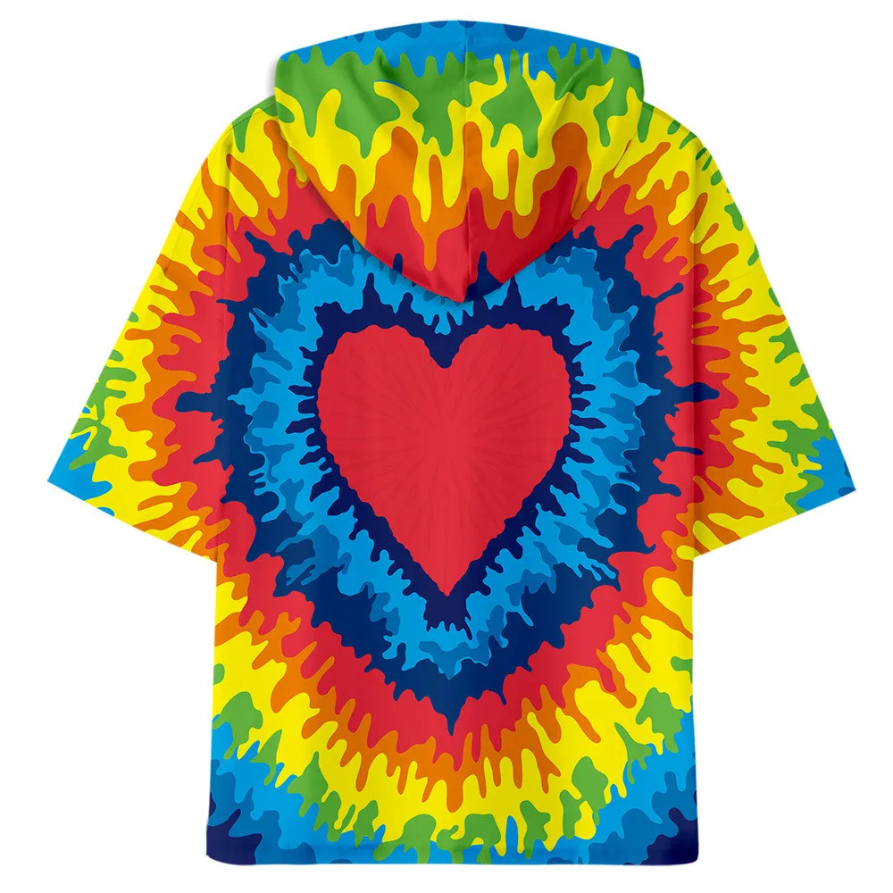 3D Tie Dye Flashbacks Толстовка Футболка мужская женская цветная психоделическая Футболка модная Harajuku фирменная футболка одежда