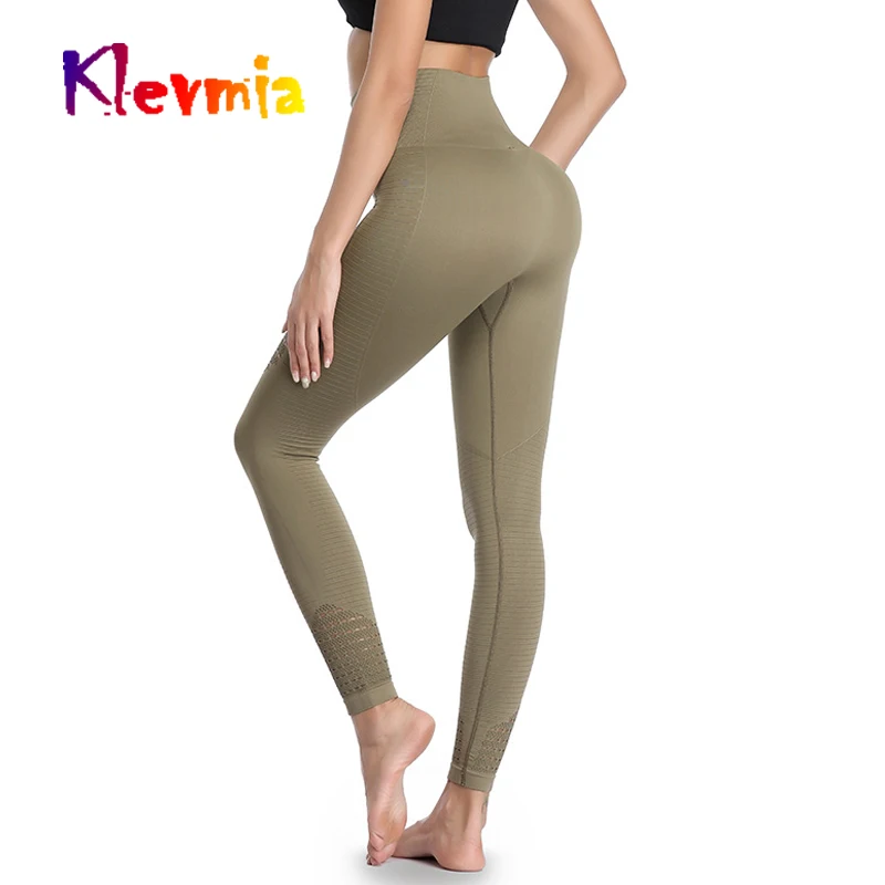 Бесшовные леггинсы для Фитнес Спортивная женские фитнеса Высокая Талия Брюки