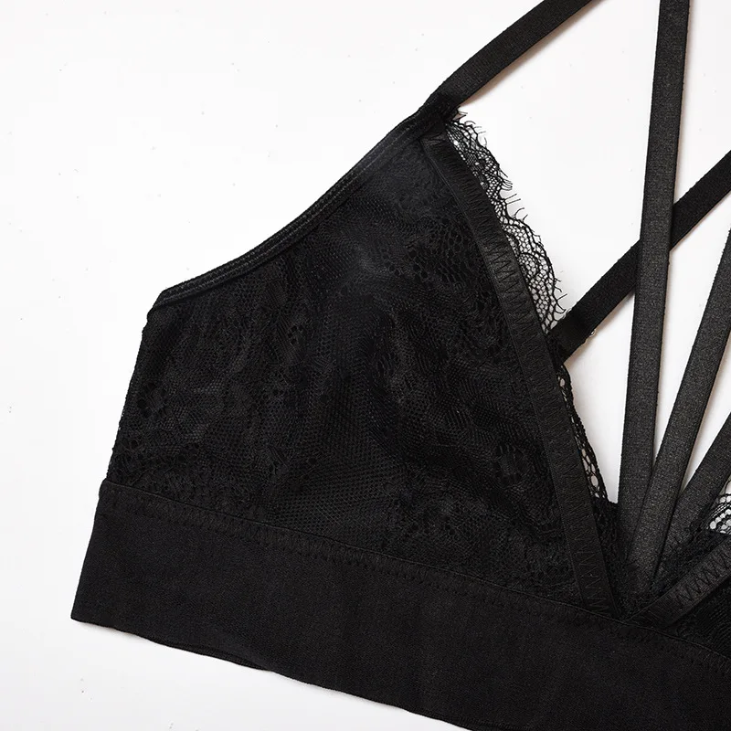 Женское кружевное нижнее белье удобный бюстгальтер без косточек с красивой
