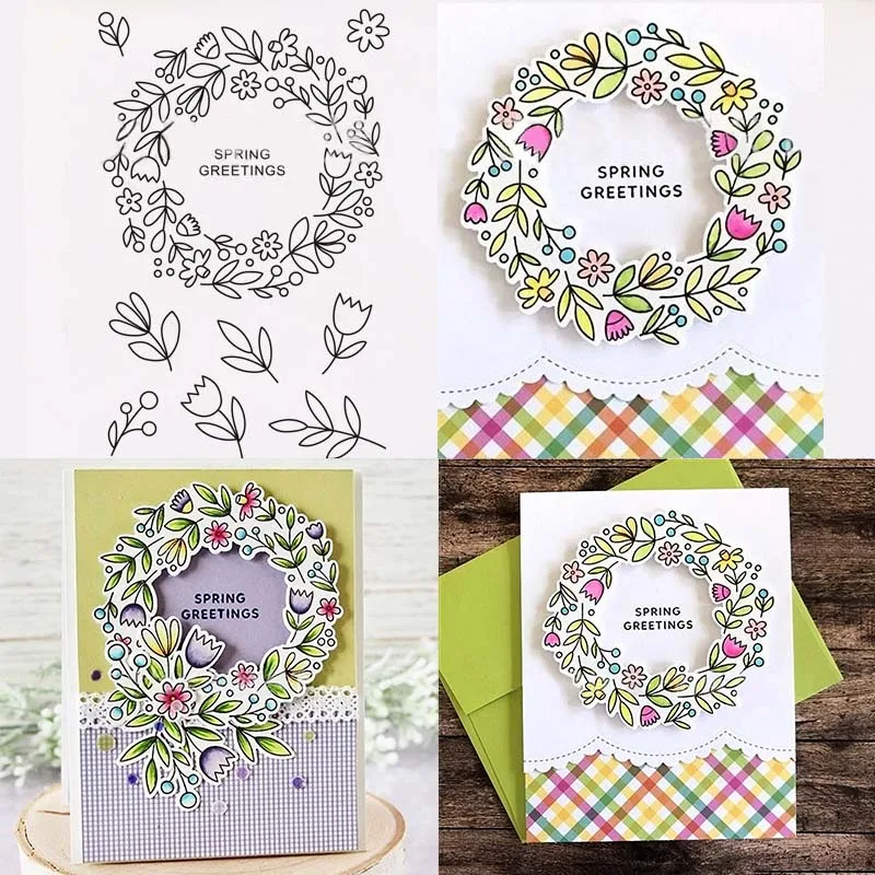 1 шт. Бумага карта поделки тиснение гирлянда прозрачный штамп Листья Форма