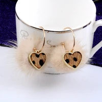 korean autumn winter khaki leopard geometric drop earrings for women girls fashion party jewelry wedding dangle earrings gift
